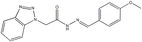 2-(1H-1,2,3-benzotriazol-1-yl)-N'-(4-methoxybenzylidene)acetohydrazide Struktur