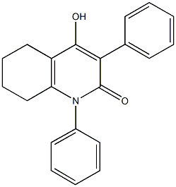 4-hydroxy-1,3-diphenyl-5,6,7,8-tetrahydro-2(1H)-quinolinone Struktur