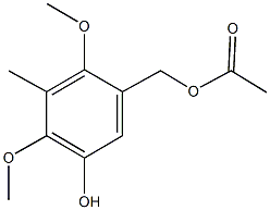 5-hydroxy-2,4-dimethoxy-3-methylbenzyl acetate Struktur