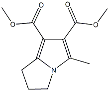 dimethyl 5-methyl-2,3-dihydro-1H-pyrrolizine-6,7-dicarboxylate Struktur