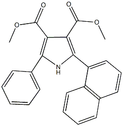 dimethyl 2-(1-naphthyl)-5-phenyl-1H-pyrrole-3,4-dicarboxylate Struktur