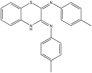 4-methyl-N-(2-[(4-methylphenyl)imino]-2H-1,4-benzothiazin-3(4H)-ylidene)aniline Struktur