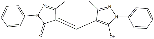 4-[(5-hydroxy-3-methyl-1-phenyl-1H-pyrazol-4-yl)methylene]-5-methyl-2-phenyl-2,4-dihydro-3H-pyrazol-3-one Struktur