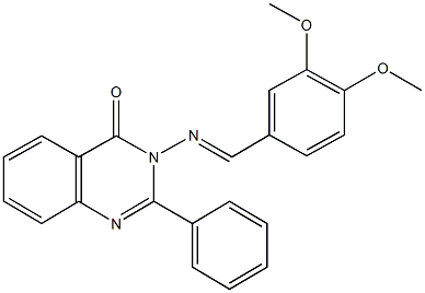 3-[(3,4-dimethoxybenzylidene)amino]-2-phenyl-4(3H)-quinazolinone Struktur