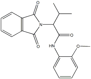 2-(1,3-dioxo-1,3-dihydro-2H-isoindol-2-yl)-N-(2-methoxyphenyl)-3-methylbutanamide Struktur