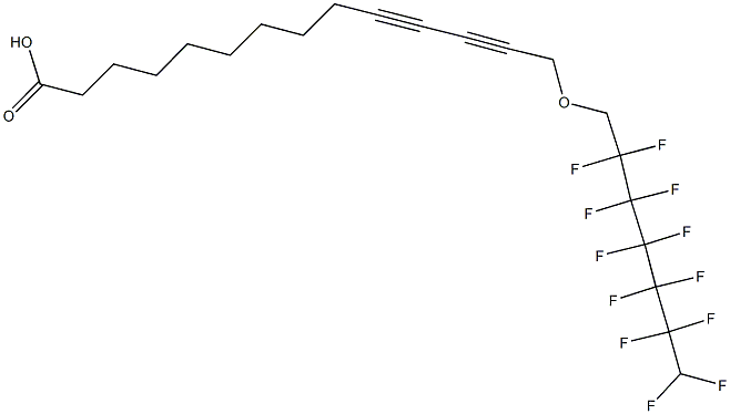 14-[(2,2,3,3,4,4,5,5,6,6,7,7-dodecafluoroheptyl)oxy]-10,12-tetradecadiynoic acid Struktur