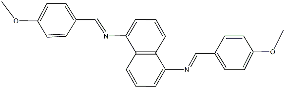 N-(4-methoxybenzylidene)-N-{5-[(4-methoxybenzylidene)amino]-1-naphthyl}amine Struktur