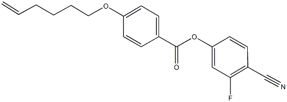 4-cyano-3-fluorophenyl 4-(5-hexenyloxy)benzoate Struktur