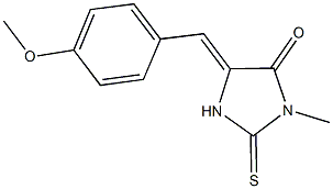 5-(4-methoxybenzylidene)-3-methyl-2-thioxo-4-imidazolidinone Struktur