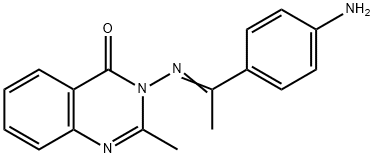 3-{[1-(4-aminophenyl)ethylidene]amino}-2-methyl-4(3H)-quinazolinone Struktur