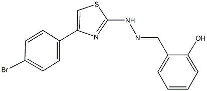 2-hydroxybenzaldehyde [4-(4-bromophenyl)-1,3-thiazol-2-yl]hydrazone Struktur