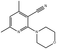 4,6-dimethyl-2-(4-morpholinyl)nicotinonitrile Struktur