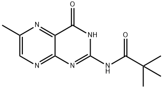 2,2-dimethyl-N-(6-methyl-4-oxo-3,4-dihydro-2-pteridinyl)propanamide Struktur