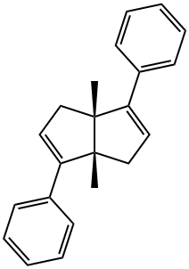 3a,6a-dimethyl-3,6-diphenyl-1,3a,4,6a-tetrahydropentalene Struktur