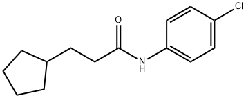 N-(4-chlorophenyl)-3-cyclopentylpropanamide Struktur