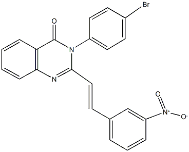 3-(4-bromophenyl)-2-(2-{3-nitrophenyl}vinyl)-4(3H)-quinazolinone Struktur