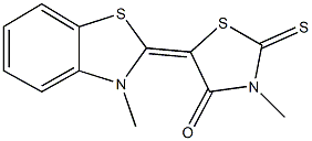 3-methyl-5-(3-methyl-1,3-benzothiazol-2(3H)-ylidene)-2-thioxo-1,3-thiazolidin-4-one Struktur