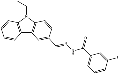 N'-[(9-ethyl-9H-carbazol-3-yl)methylene]-3-iodobenzohydrazide Struktur