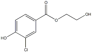 2-hydroxyethyl 3-chloro-4-hydroxybenzoate Struktur