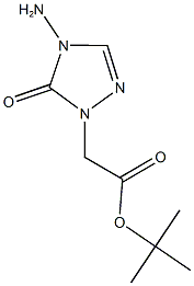 tert-butyl (4-amino-5-oxo-4,5-dihydro-1H-1,2,4-triazol-1-yl)acetate Struktur