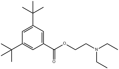 2-(diethylamino)ethyl 3,5-ditert-butylbenzoate Struktur