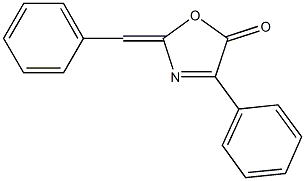 2-benzylidene-4-phenyl-1,3-oxazol-5(2H)-one Struktur