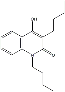 1,3-dibutyl-4-hydroxy-2(1H)-quinolinone Struktur