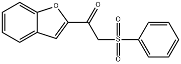 1-(1-benzofuran-2-yl)-2-(phenylsulfonyl)ethanone Struktur