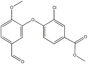 methyl 3-chloro-4-(5-formyl-2-methoxyphenoxy)benzoate Struktur