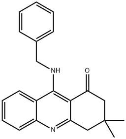 9-(benzylamino)-3,3-dimethyl-3,4-dihydro-1(2H)-acridinone Struktur