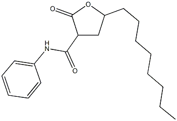 5-octyl-2-oxo-N-phenyltetrahydro-3-furancarboxamide Struktur