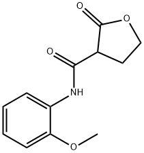 N-(2-methoxyphenyl)-2-oxotetrahydro-3-furancarboxamide Struktur