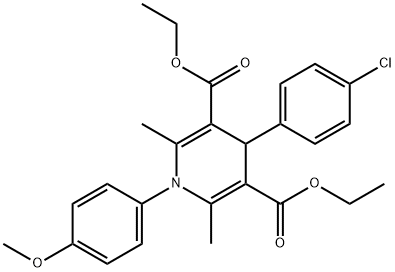 diethyl 4-(4-chlorophenyl)-1-(4-methoxyphenyl)-2,6-dimethyl-1,4-dihydro-3,5-pyridinedicarboxylate Struktur