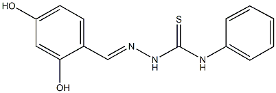 2,4-dihydroxybenzaldehyde N-phenylthiosemicarbazone Struktur