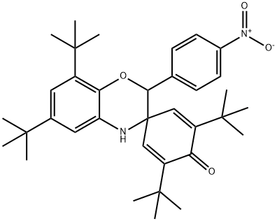 2',6,6',8-tetratert-butyl-2-(4-nitrophenyl)-3,4-dihydro-1'-oxospiro[2H-1,4-benzoxazine-3,4'-[2,5]cyclohexadien] Struktur