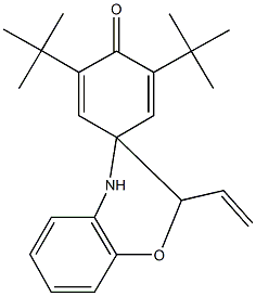 2',6'-ditert-butyl-2-vinyl-3,4-dihydro-1'-oxospiro[2H-1,4-benzoxazine-3,4'-[2,5]cyclohexadien] Struktur