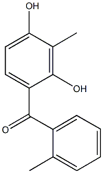 (2,4-dihydroxy-3-methylphenyl)(2-methylphenyl)methanone Struktur