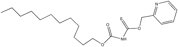 O-dodecyl O-(2-pyridinylmethyl) imidothiodicarbonate Struktur