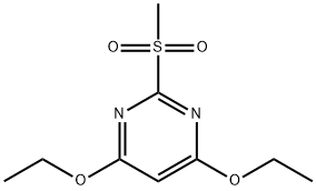 4,6-diethoxy-2-pyrimidinyl methyl sulfone Struktur