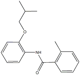 N-(2-isobutoxyphenyl)-2-methylbenzamide Struktur