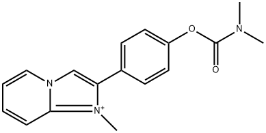 4-(1-methylimidazo[1,2-a]pyridin-1-ium-2-yl)phenyl dimethylcarbamate Struktur