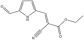 ethyl 2-cyano-3-(5-formyl-1H-pyrrol-2-yl)acrylate Struktur