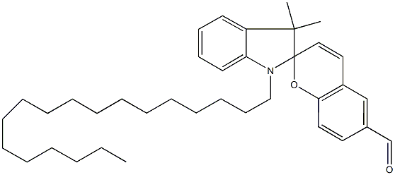 3,3-dimethyl-1-octadecyl-spiro[indoline-2,2'-(2'H)-chromene]-6'-carbaldehyde Struktur