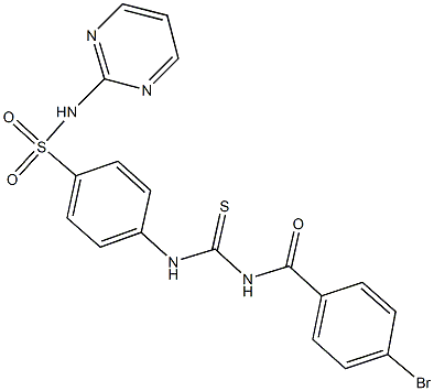 4-({[(4-bromobenzoyl)amino]carbothioyl}amino)-N-(2-pyrimidinyl)benzenesulfonamide Struktur