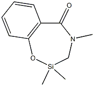 2,2,4-trimethyl-3,4-dihydro-1,4,2-benzoxazasilepin-5(2H)-one Struktur