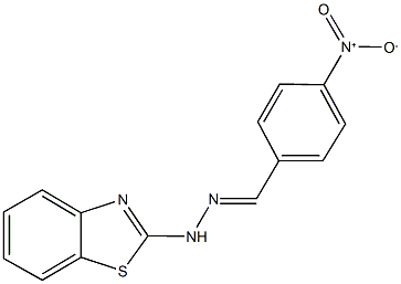 4-nitrobenzaldehyde 1,3-benzothiazol-2-ylhydrazone Struktur