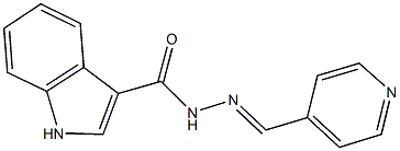 N'-(4-pyridinylmethylene)-1H-indole-3-carbohydrazide Struktur