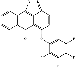 5-(2,3,4,5,6-pentafluorophenoxy)-6H-anthra[1,9-cd]isoxazol-6-one Struktur