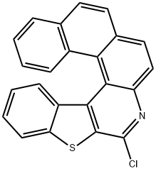 6-chloro[1]benzothieno[2,3-c]naphtho[1,2-f]quinoline Struktur