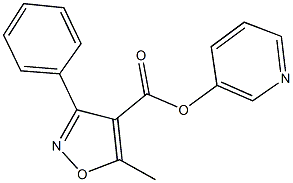 3-pyridinyl 5-methyl-3-phenyl-4-isoxazolecarboxylate Struktur